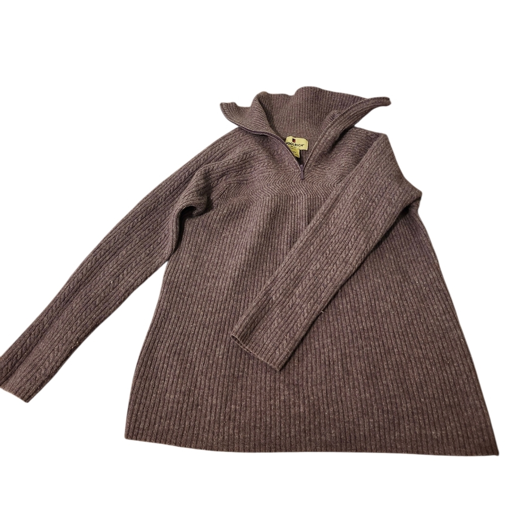 Woolrich Quarter Zip Cozy Purple Women's Sweater - S